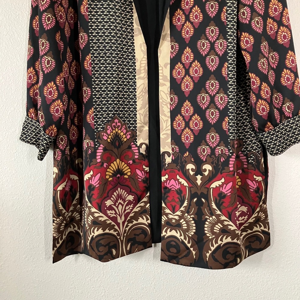 CHICO'S Mixed Print Open Front Topper Jacket XL Lagenlook Artsy Career - Picture 4 of 12